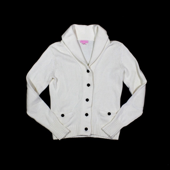 Lilly Pulitzer Sweaters - Lilly Pulitzer Shawl Elbow Patch Cotton Cardigan
